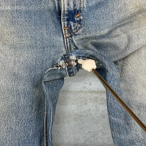 Vintage 90s Levis Jeans 40x30 Regular Straight Leg Fit Medium Wash Orange Tab - Picture 7 of 15